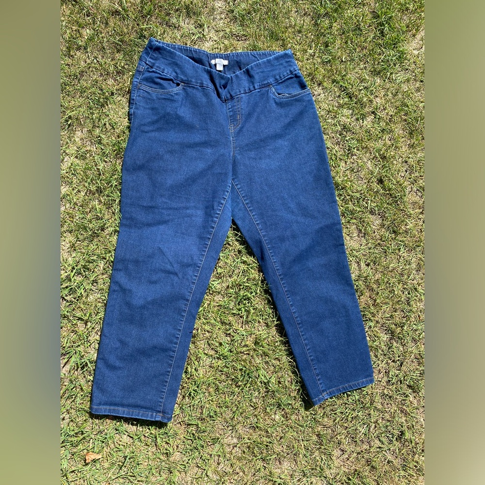 Dark Blue Pull-On Jeans